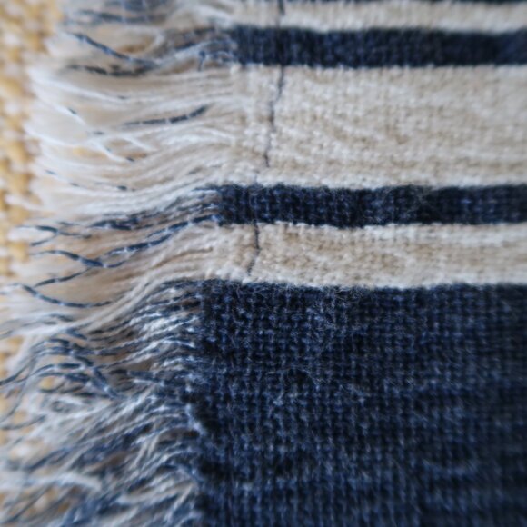 Mud Pie Navy & White Set of 2 Napkins Farmhouse Cotton - Picture 4 of 6